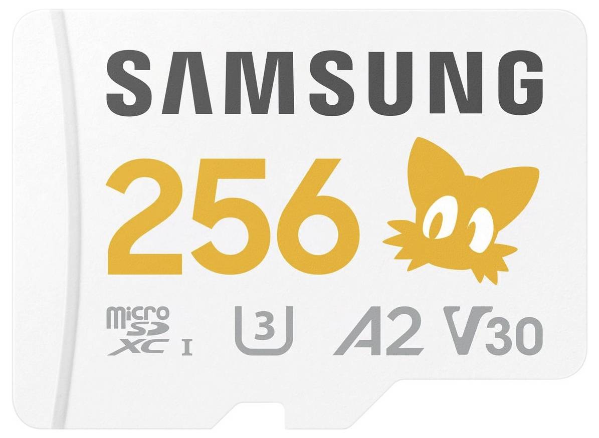 Samsung Sonic Edition - "Tails" microSDXC card Retail 256 GB A2 Application Performance Class, v30 Video Speed Class, UHS-I