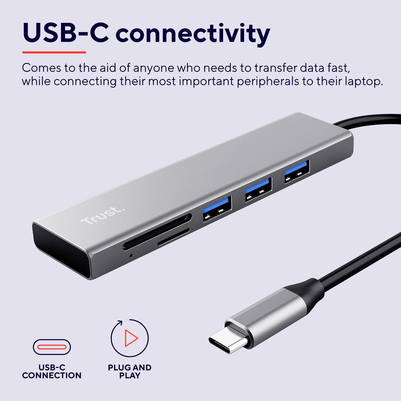 Trust USB-C HUB & Chipkartenleser Chip card reader
