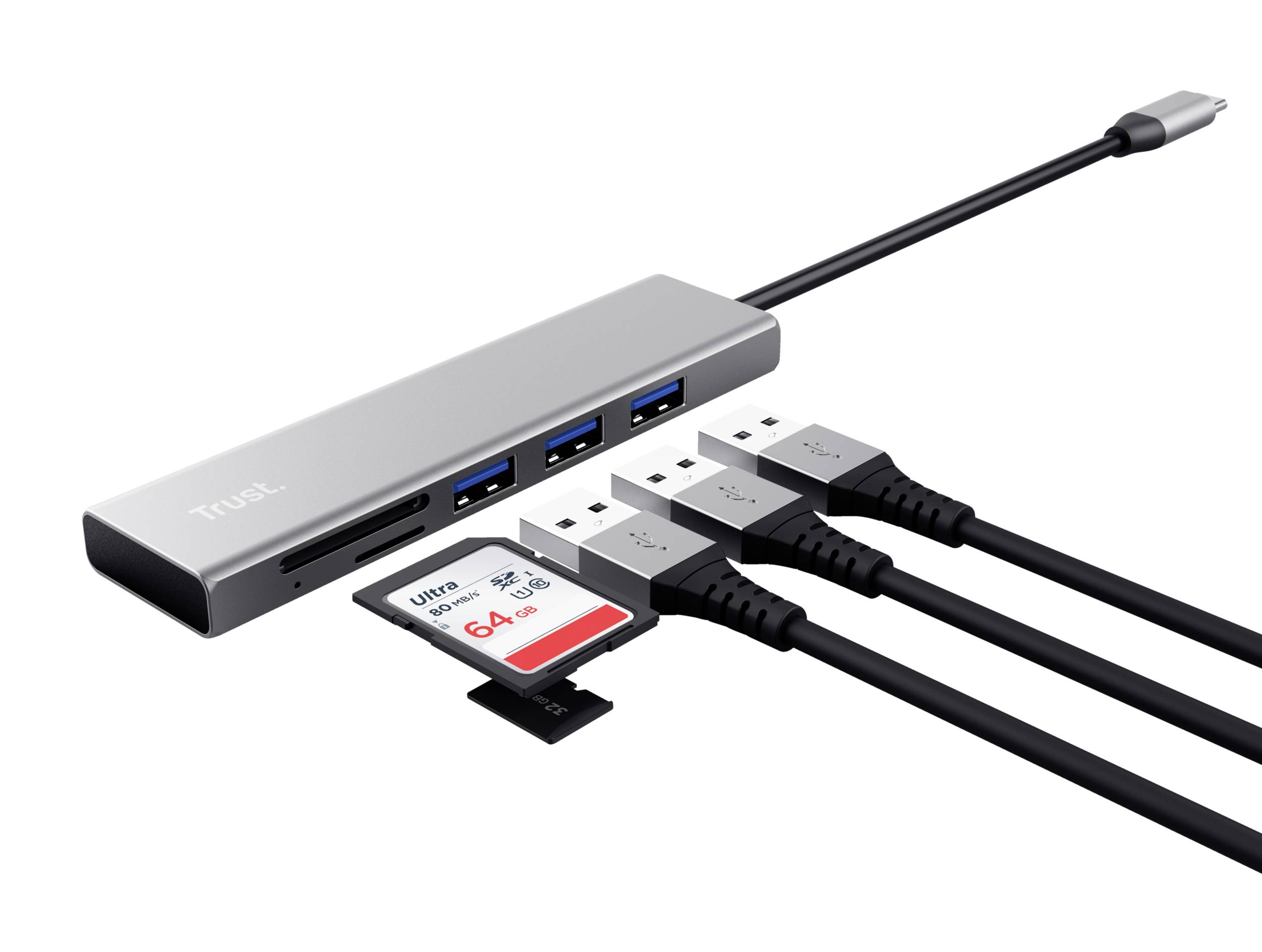 Trust USB-C HUB & Chipkartenleser Chip card reader
