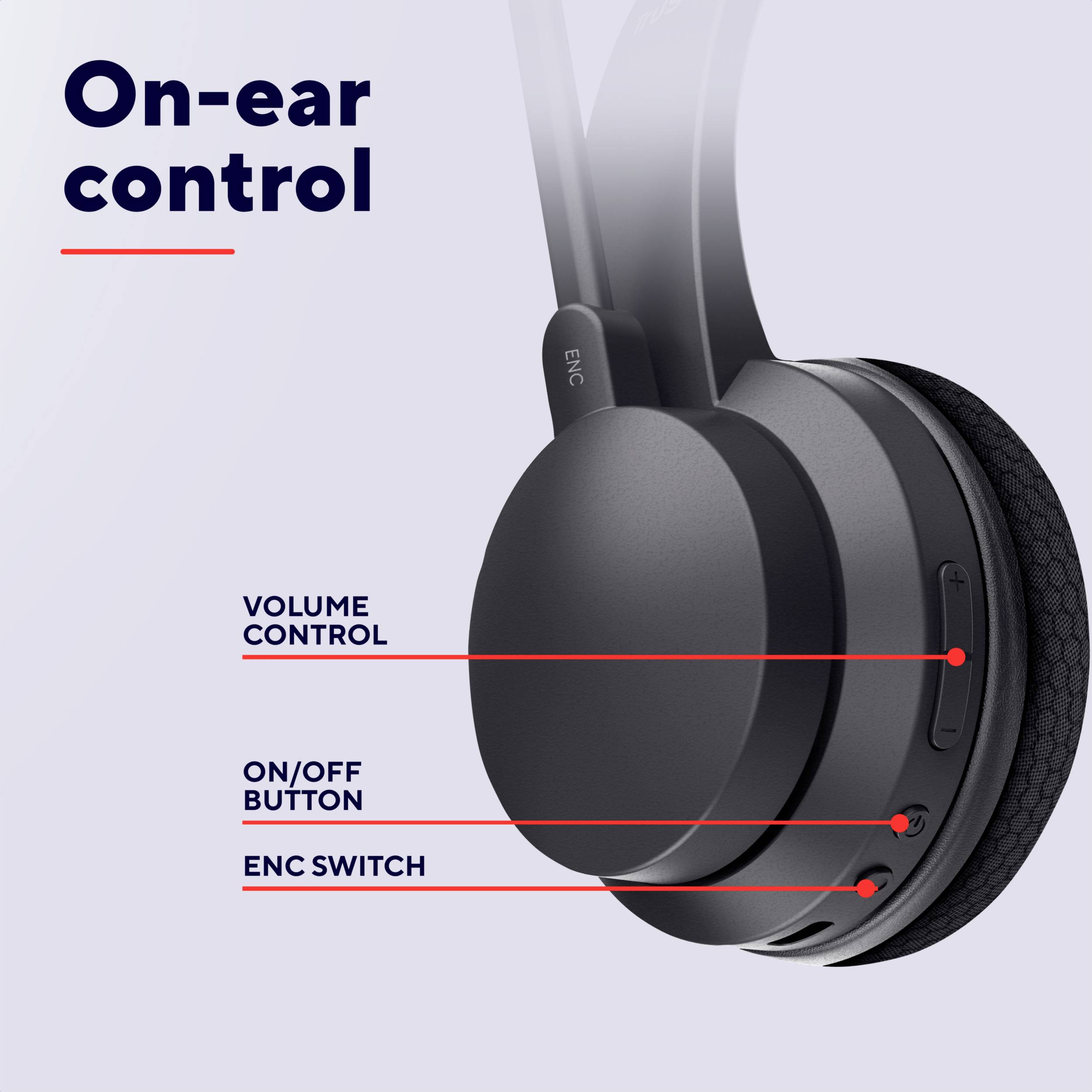 Trust AYDA WIRELESS ENC HEADSET On-ear headset Bluetooth® (1075101) Black PC