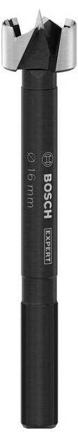 A Forstner drill bit by Bosch with a diameter of 16 mm. The drill bit is black with metallic cutting edges.