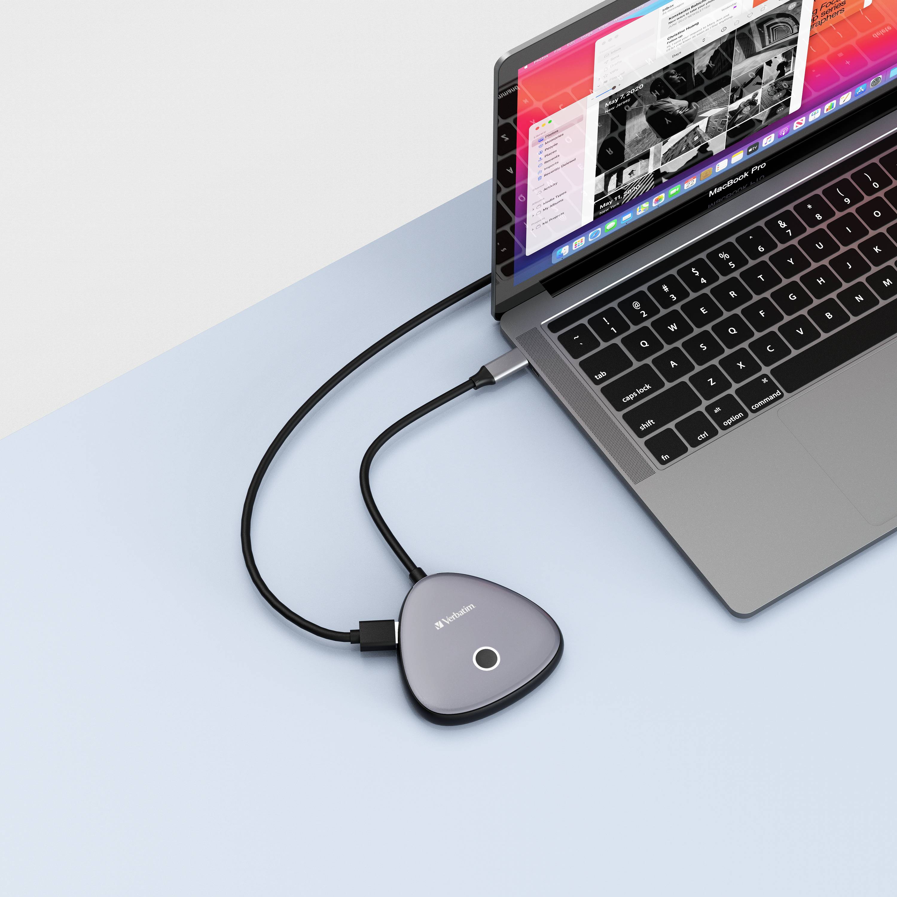 Verbatim WDA-02 "Share My Screen" USB-C® / HDMI Adapter [1x USB-C® - 1x HDMI®] Black, Grey 15 cm