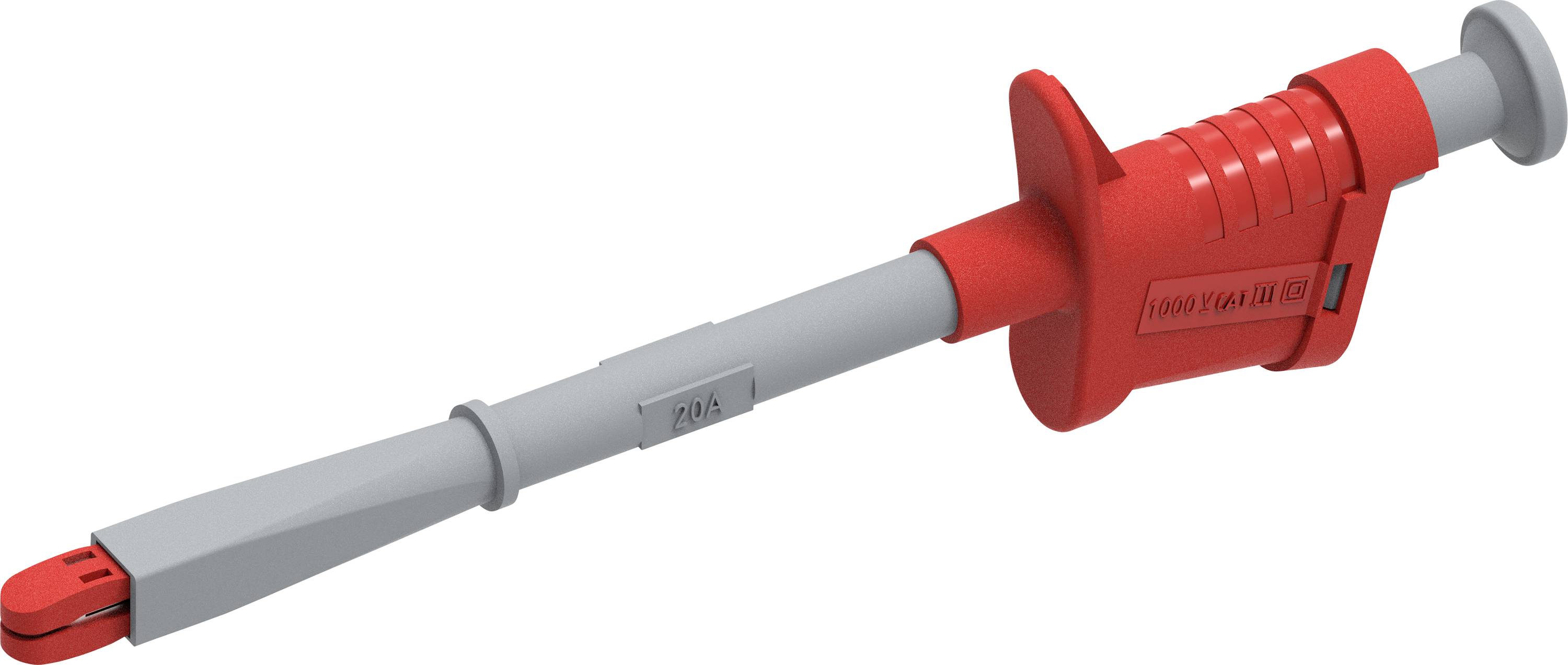Electro PJP 6009-IEC-CD1-R Terminal Alligator clip CAT III 1000 V Red