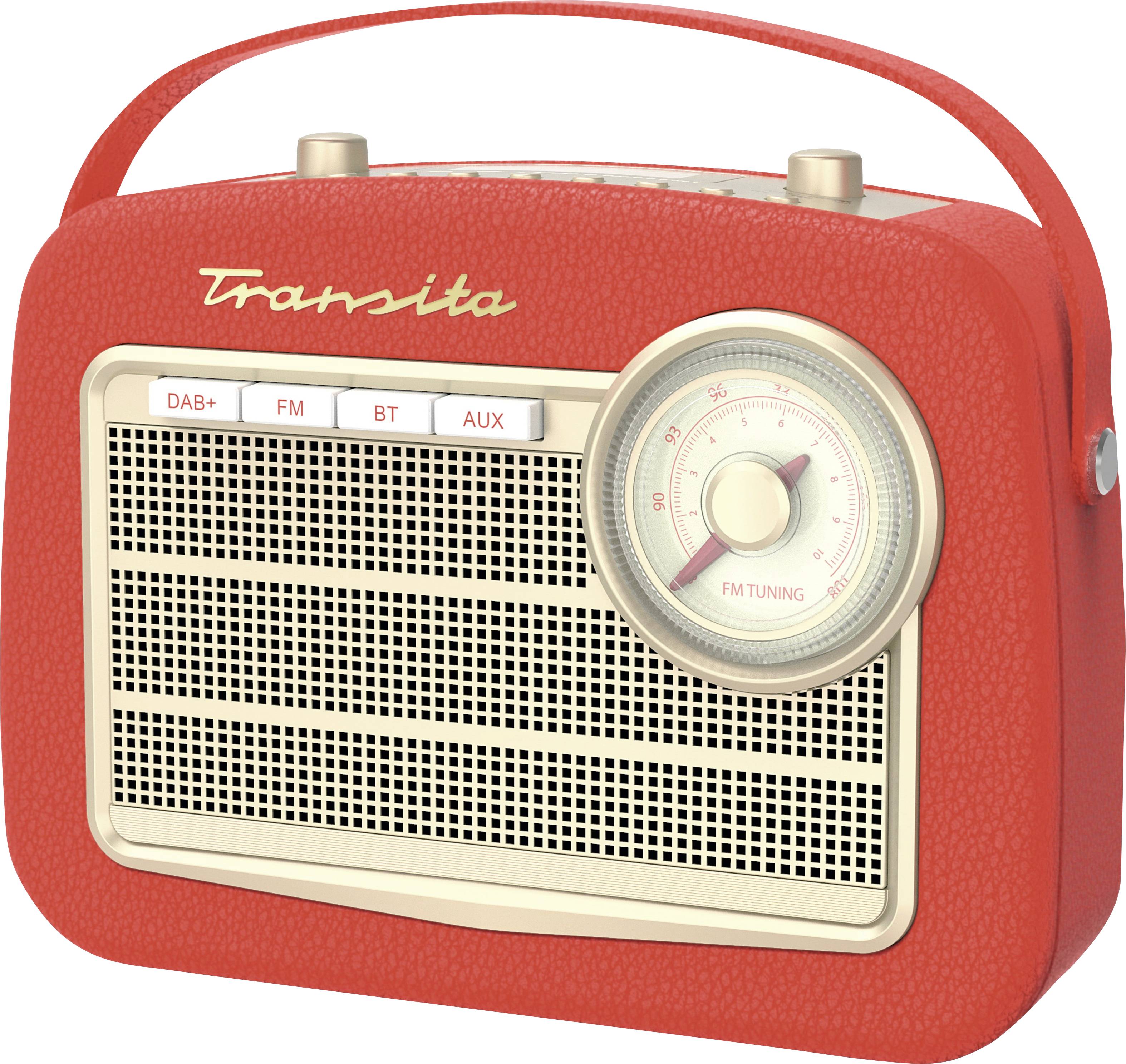 TechniSat TRANSITA 130, rot Desk radio DAB+, FM Red