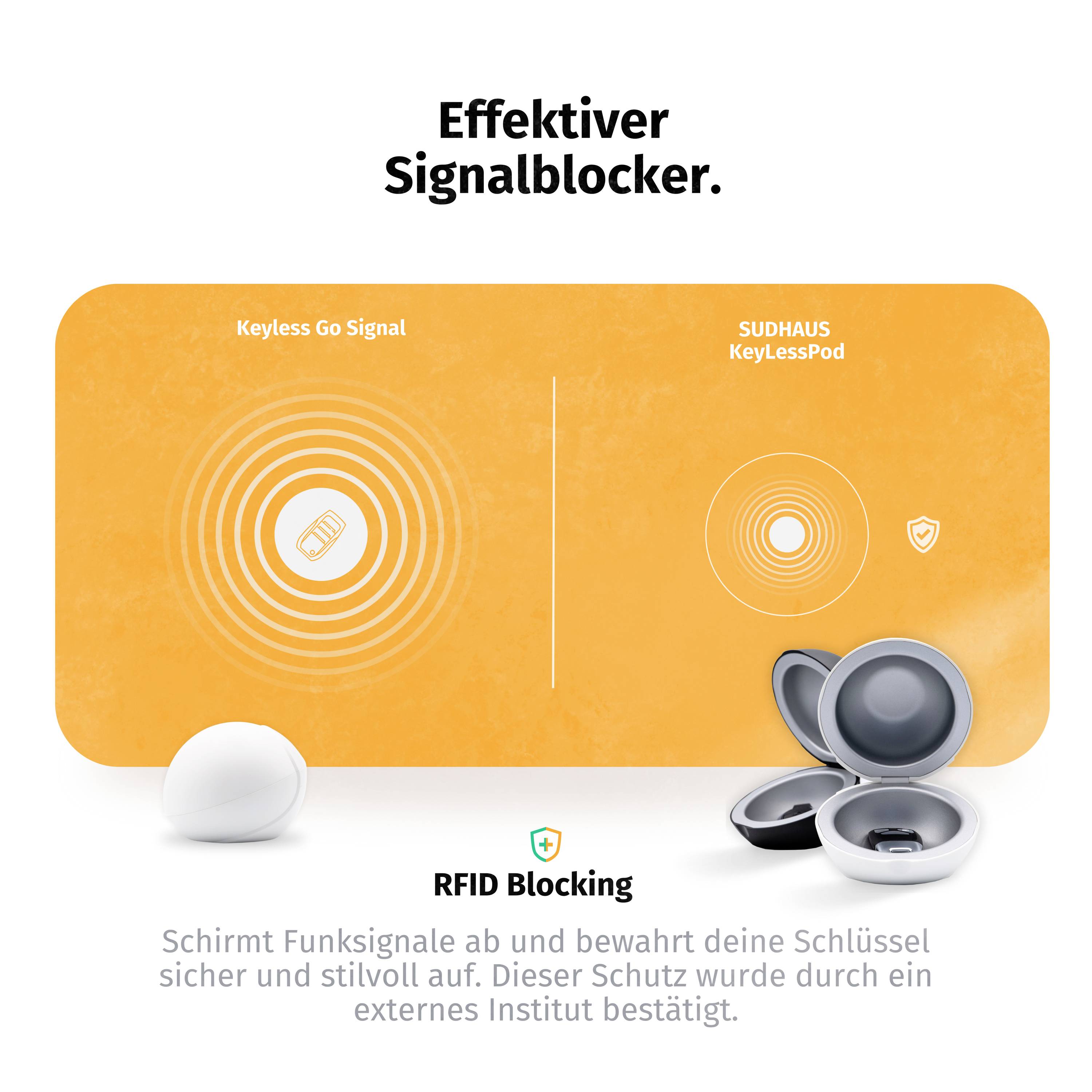 Protect your keys with an RFID blocker against unauthorised access. Effective signal blocker for secure storage.