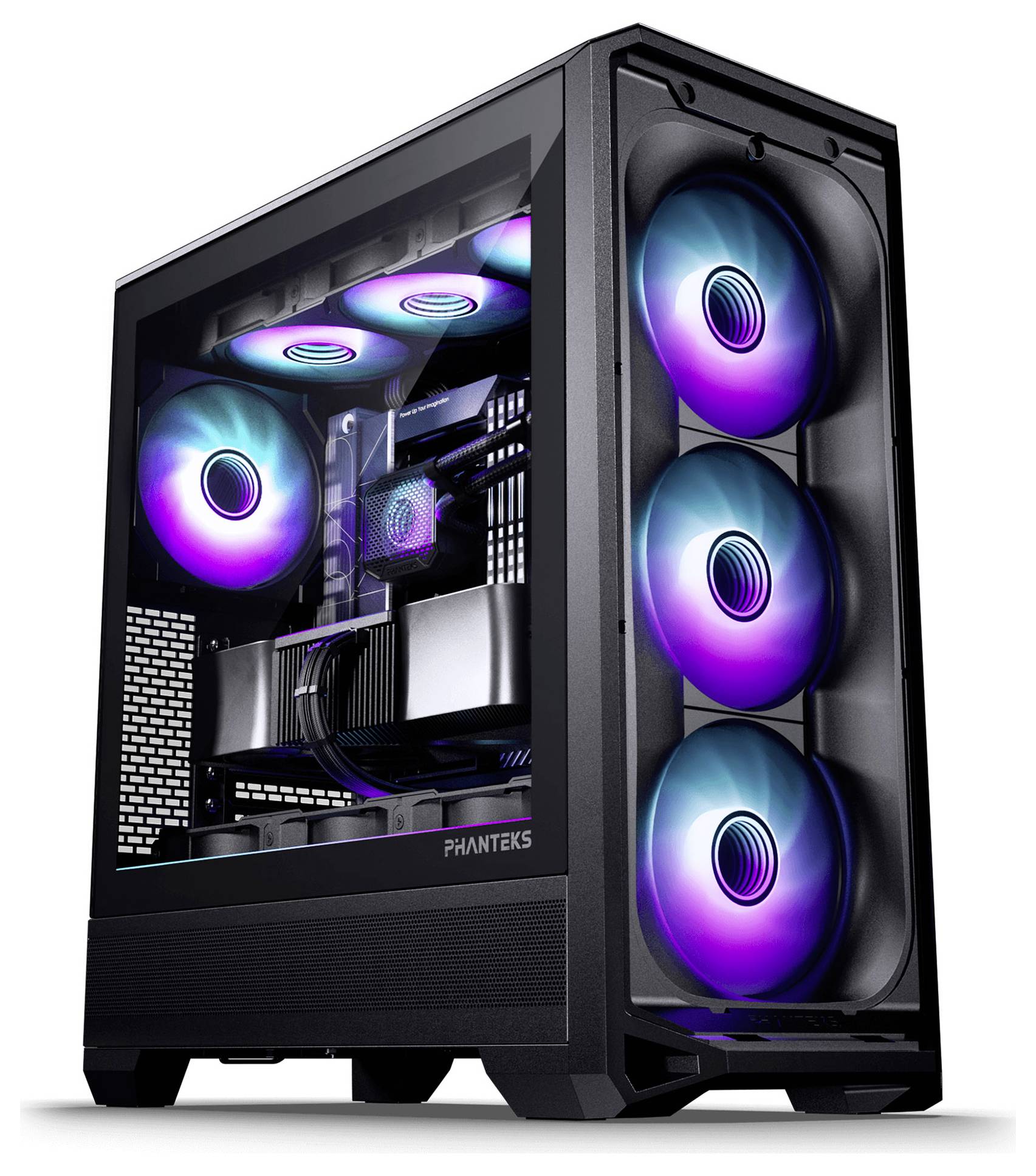 Phanteks PH-EC400GA_DBK01 Midi tower Casing, Game console casing, PC casing Black