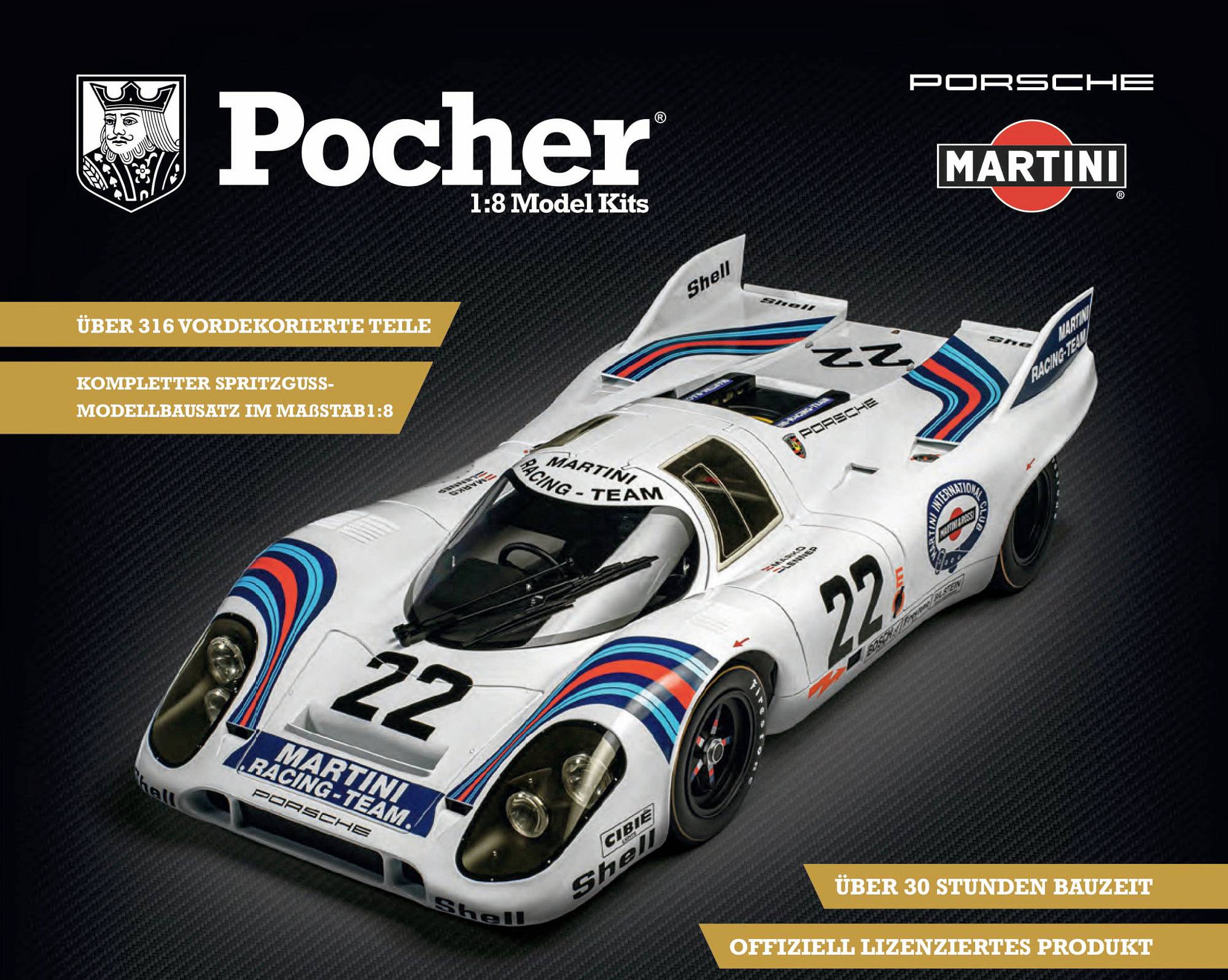 Pocher Porsche 917KH - MARTINI Edition 1:8 Model car