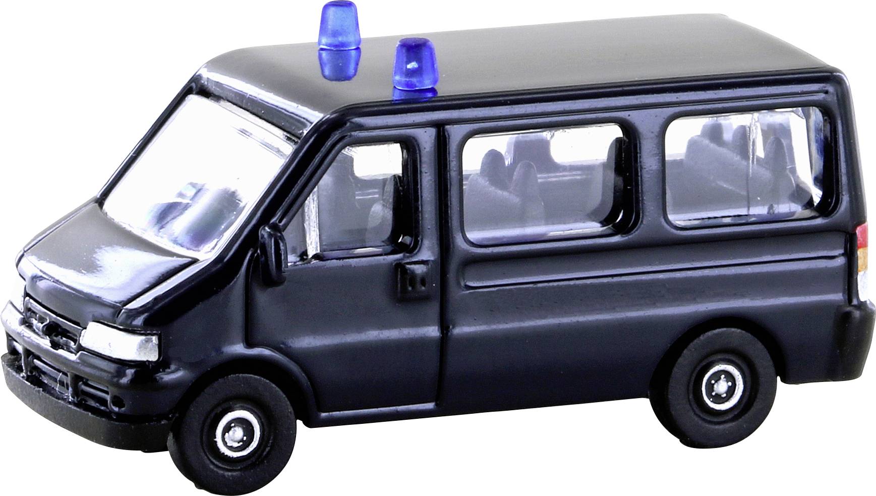 Minis by Lemke LC61311 N Bus Fiat Ducato II bus, dark blue with blue light
