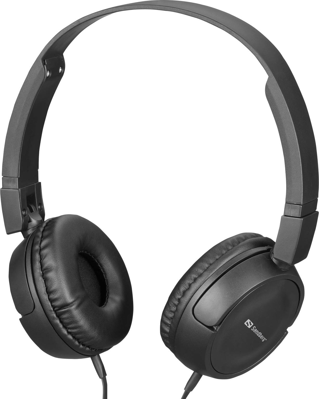 Black over-ear headphones with padded ear cups and an adjustable headband, suitable for music enjoyment and audio calls.