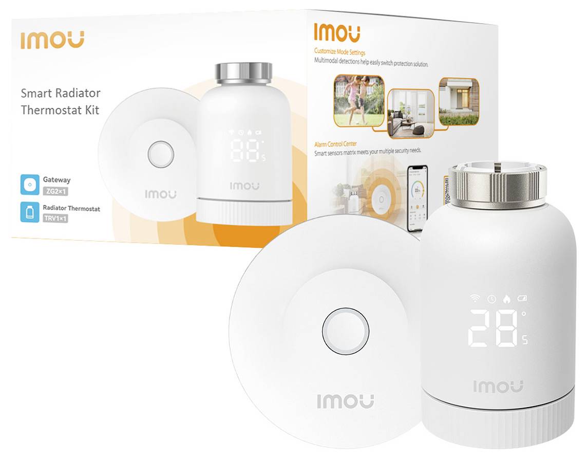 IMOU KIT-TRV1-EU-2 TRV1 Smart Radiator Thermostat Kit Wireless climate control kit Radiator valve Digital thermostat 1 pc(s)