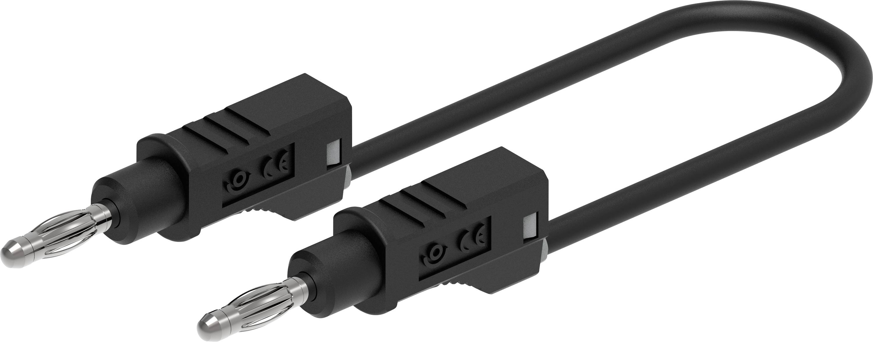 Electro PJP 2112-CD1-50N Test lead 4 mm connector 50 cm Black 1 pc(s)