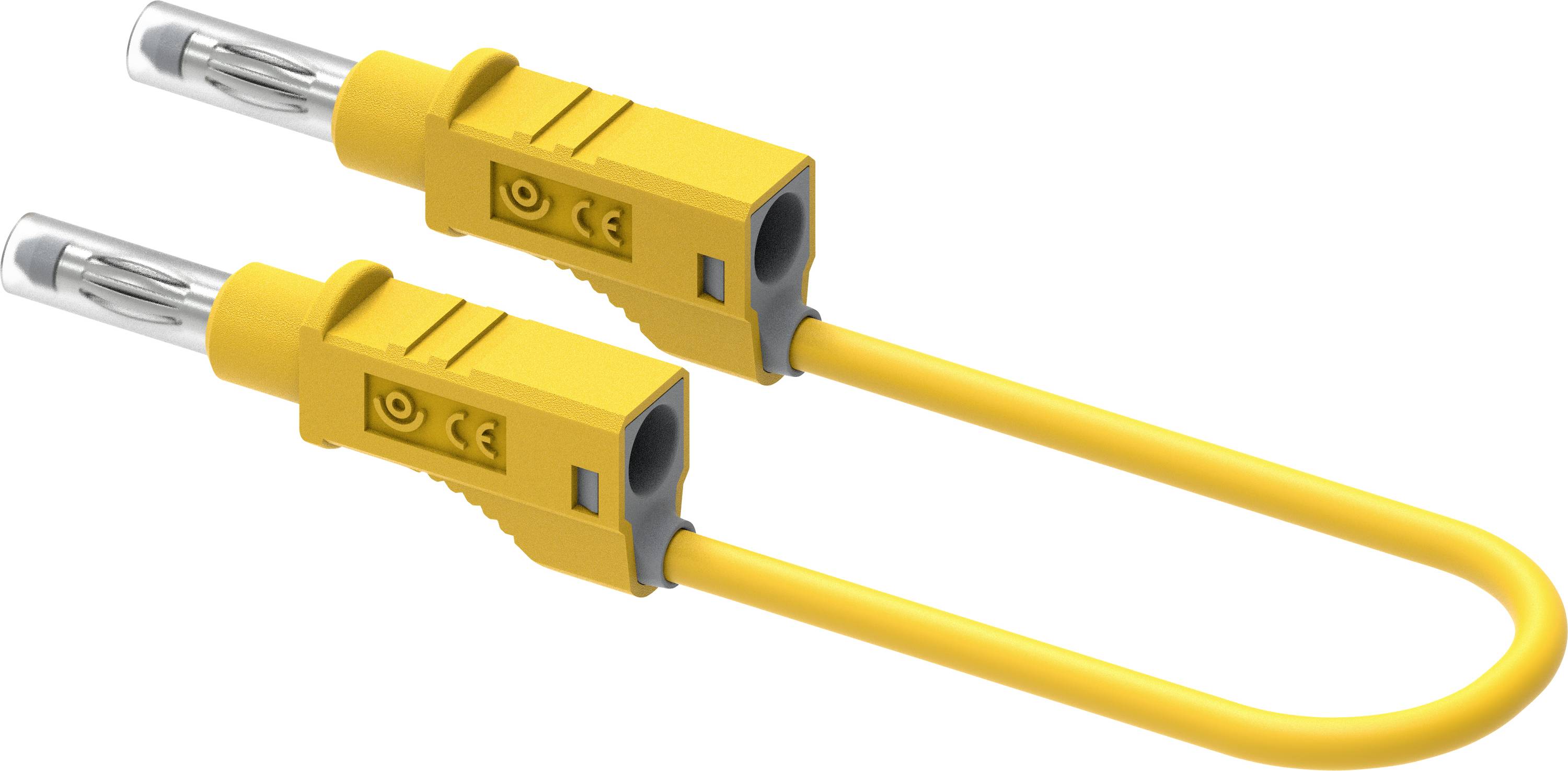 Electro PJP 2210/600V-CD1-50J Test lead 4 mm jack 50 cm Yellow 1 pc(s)
