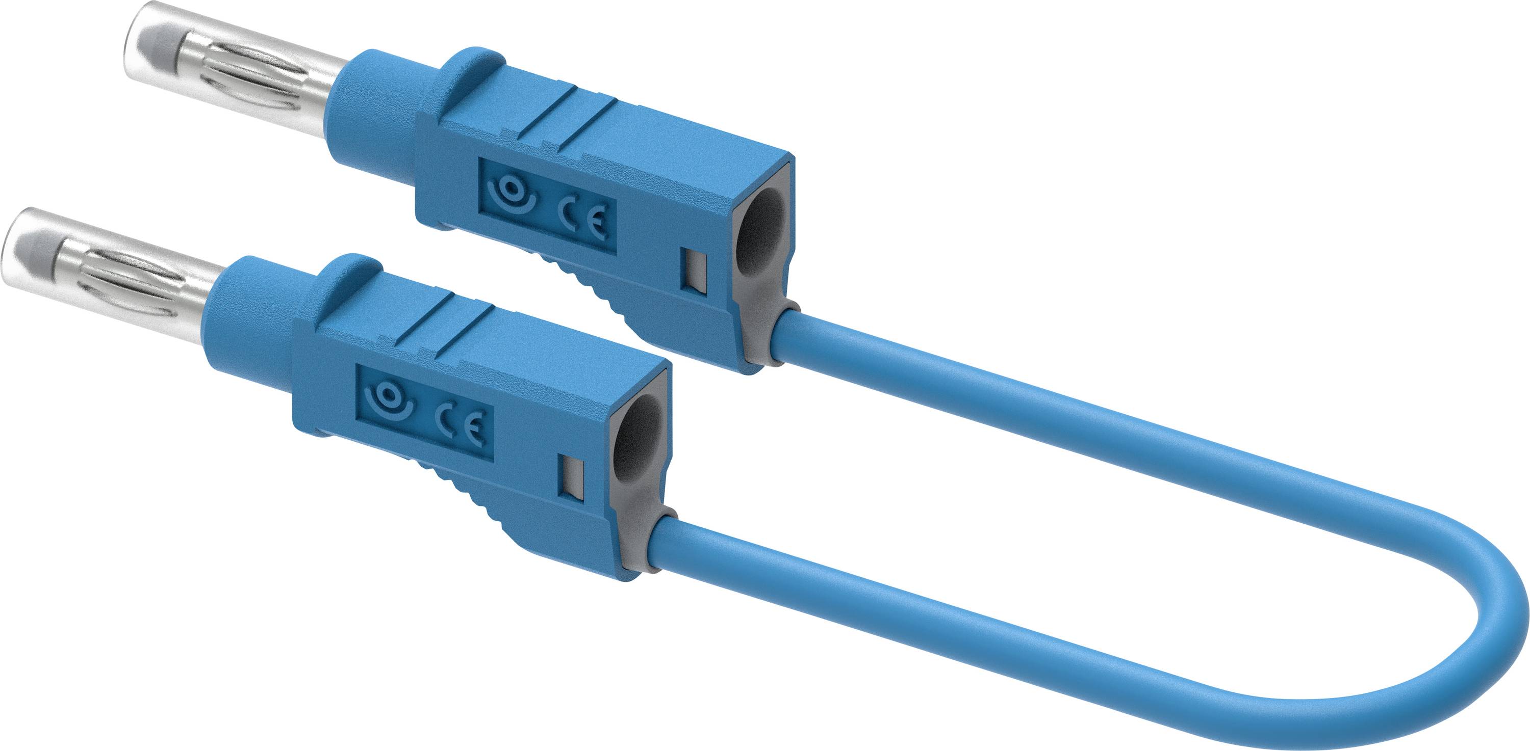 Electro PJP 2214/600V-CD1-25BL Test lead 4 mm connector 25 cm Blue 1 pc(s)