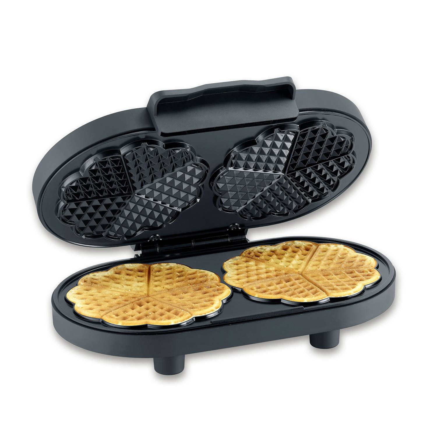 Severin WA 2118 Waffle maker Indicator light, hinged Black