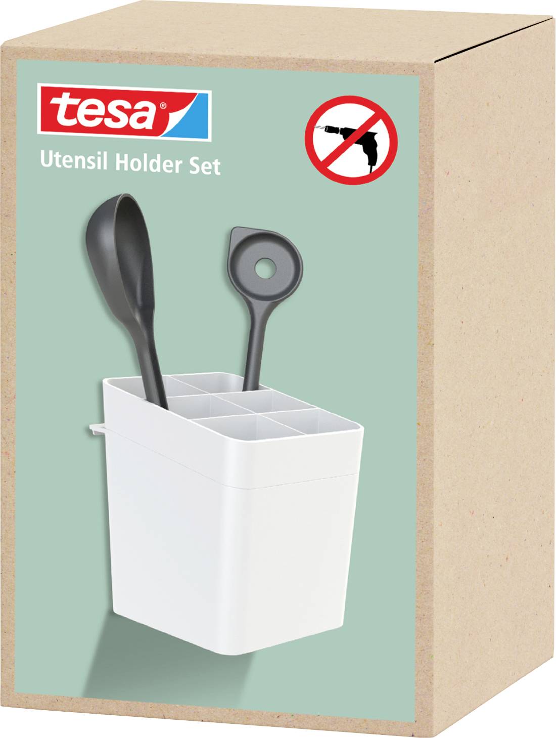 tesa 70045-00000-00 Utensil holder White 1 Set