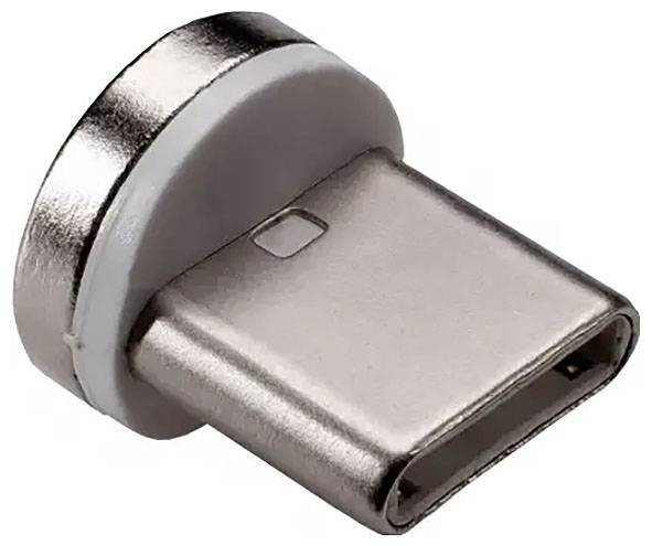 A small, metal USB-C adapter.