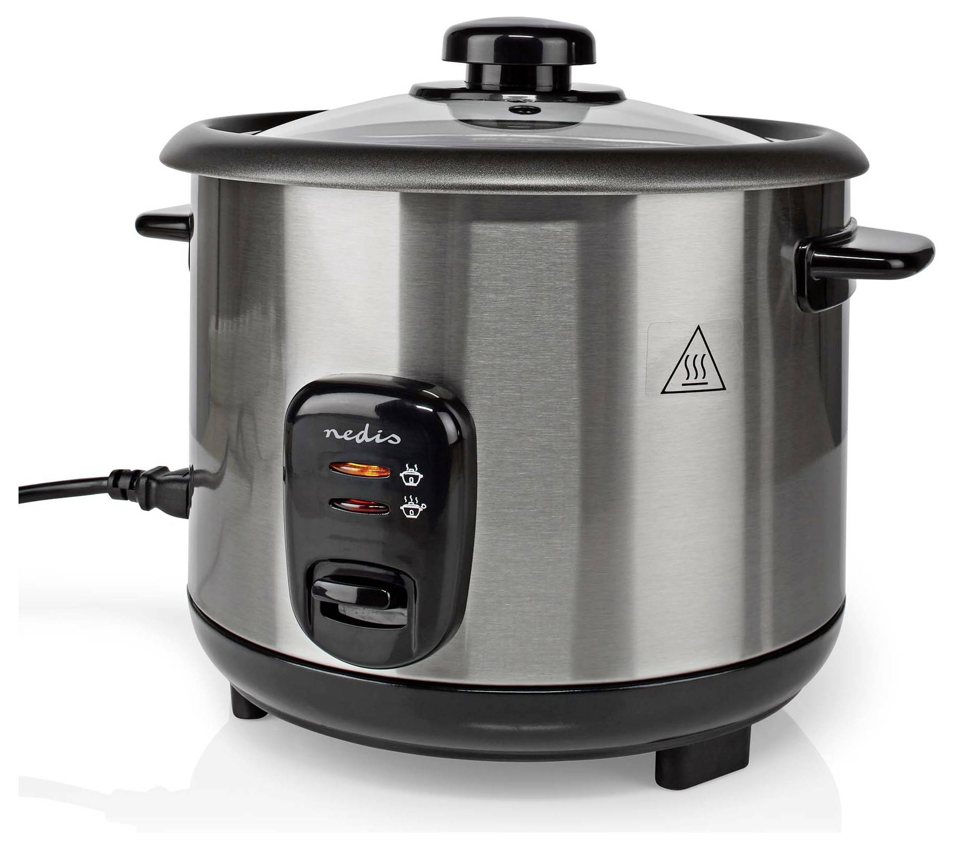 Nedis KARC115AL Rice cooker Silver Non-stick coating, Indicator light