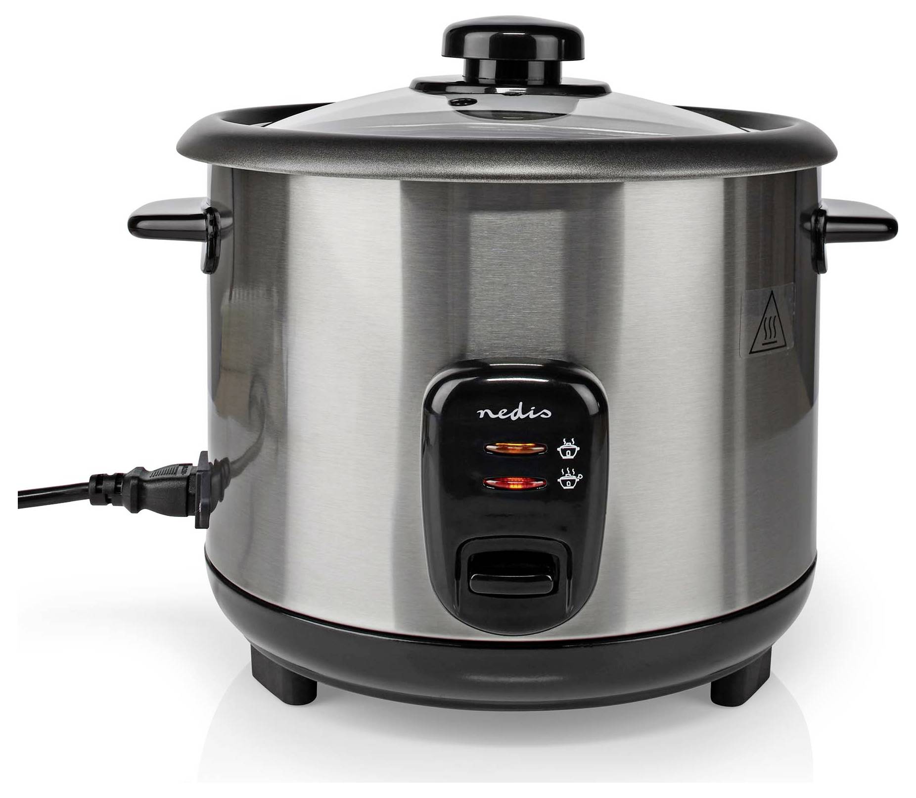 Nedis KARC115AL Rice cooker Silver Non-stick coating, Indicator light