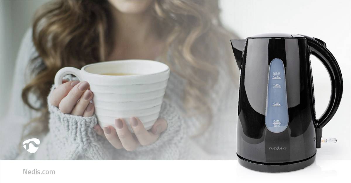 Nedis KAWK130EBK Kettle Black Capacity: 1.7 l
