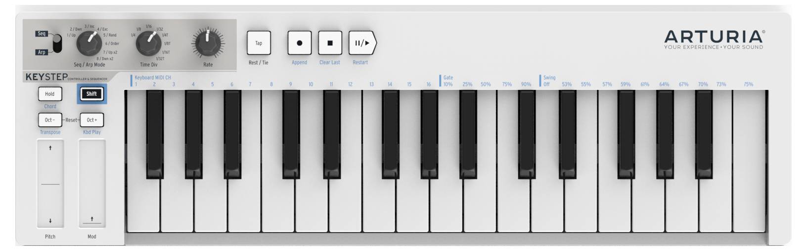 Arturia KeyStep Keyboard White