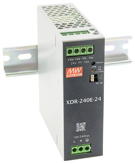 MW Mean Well XDR-240E-48 Rail mounted PSU (DIN) 48 V 5 A 240 W Content 1 pc(s)