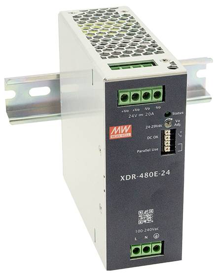 MW Mean Well XDR-480E-48 Rail mounted PSU (DIN) 48 V 10 A 480 W Content 1 pc(s)
