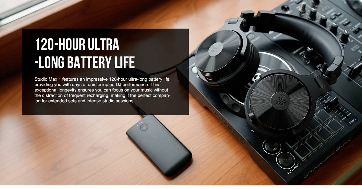 OneOdio Studio Max 1 Over-ear headphones Bluetooth® (1075101), Corded (1075100), Cordless (1075099) Black High-resolution audio