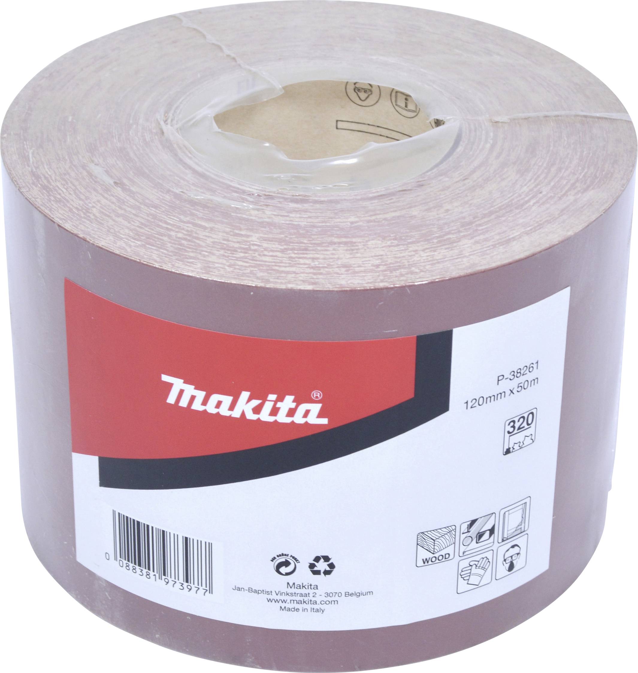 Makita P-38261 Sandpaper roll Grit size 320 (L x W) 50 m x 120 mm 1 pc(s)