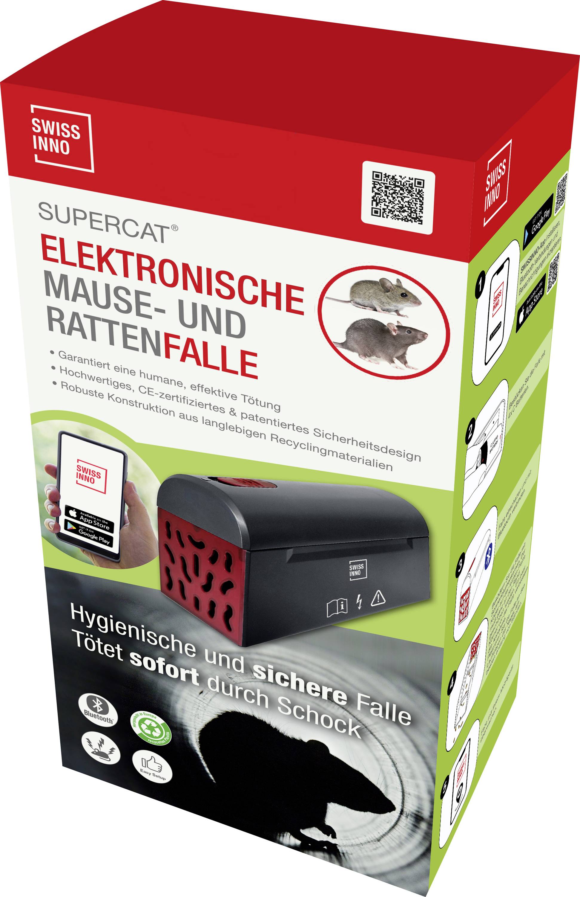 Swissinno Elektr. Maus-und Rattenfalle SuperCat mit Bluetooth Mousetrap 1 pc(s)