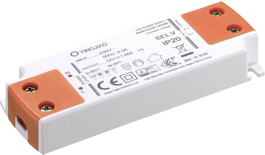 YingJiao YSL20F-1201250 LED driver 15 W 1.25 A 12 V 1 pc(s)