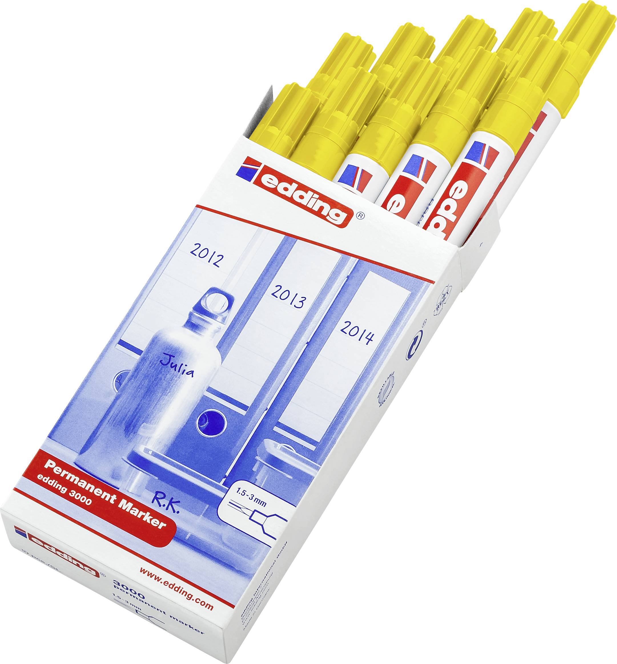 Edding e3000 4-3000005 Permanent marker Yellow waterproof: Yes