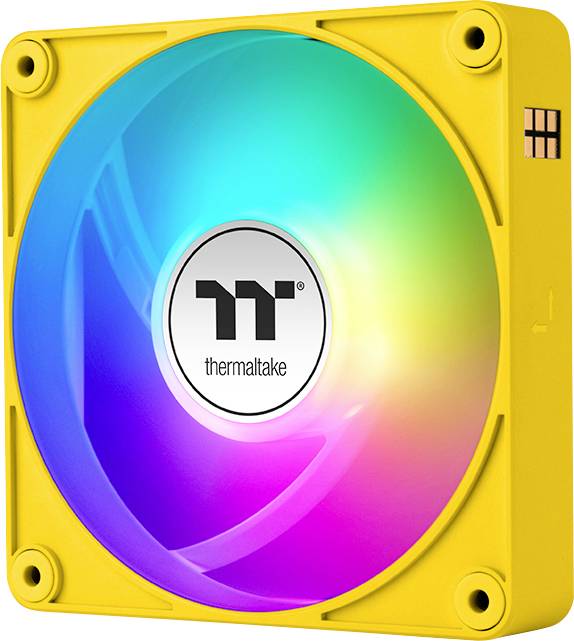 Thermaltake CT120 EX Reverse ARGB Sync PC Cooling Fan Bumblebee 3 Pack PC fan Yellow (W x H x D) 120 x 120 x 25 mm