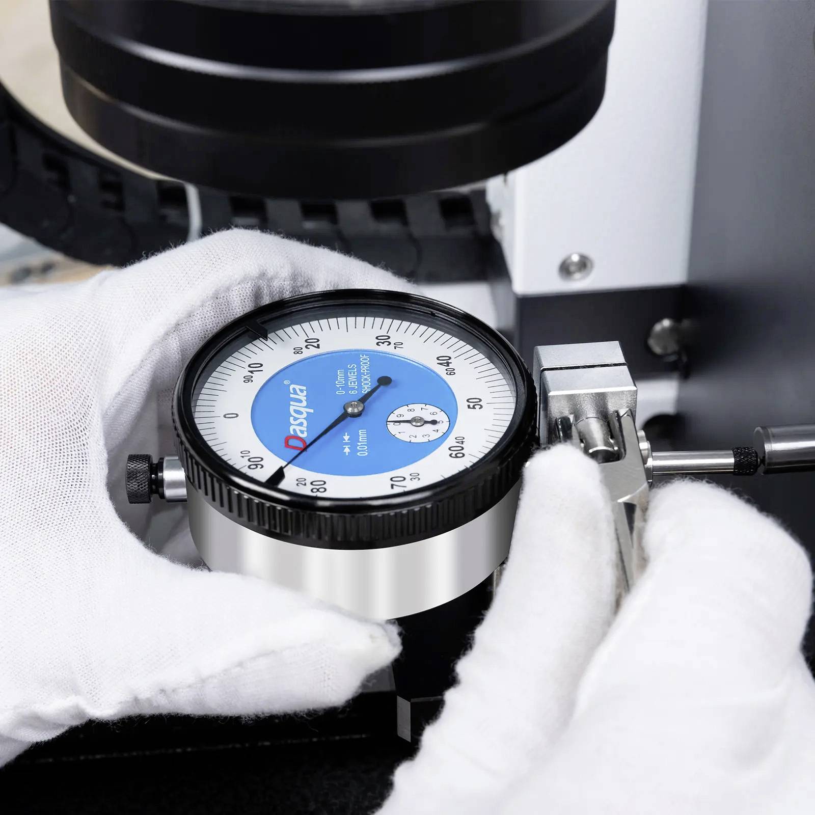 Dasqua 5111-1005 Dial gauge + graduation 10 mm Reading: 0.01 mm