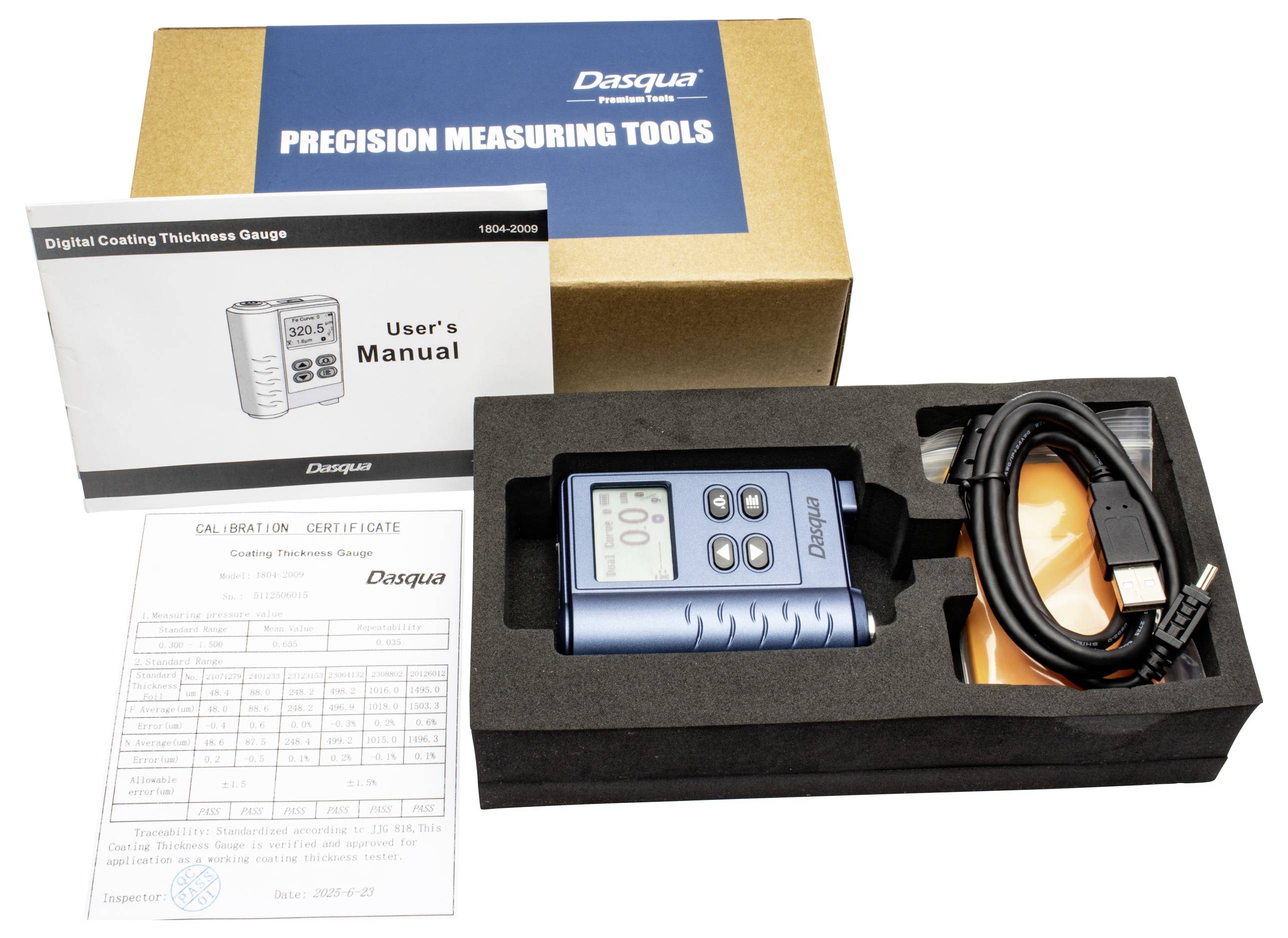 Dasqua 1804-2009 Digital thickness gauge 0 - 100 µm