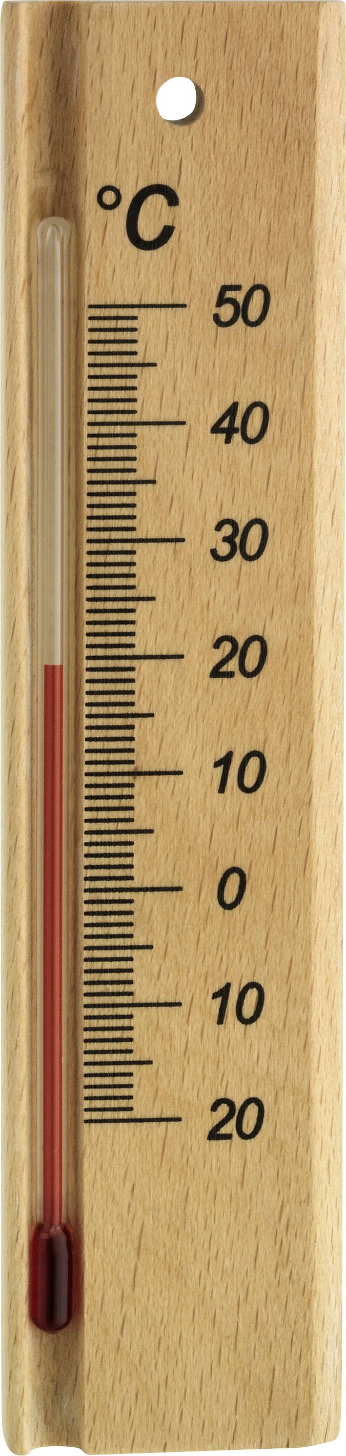 TFA Dostmann Analoges Innenthermometer aus Buche Thermometer Wood 12.1053.05