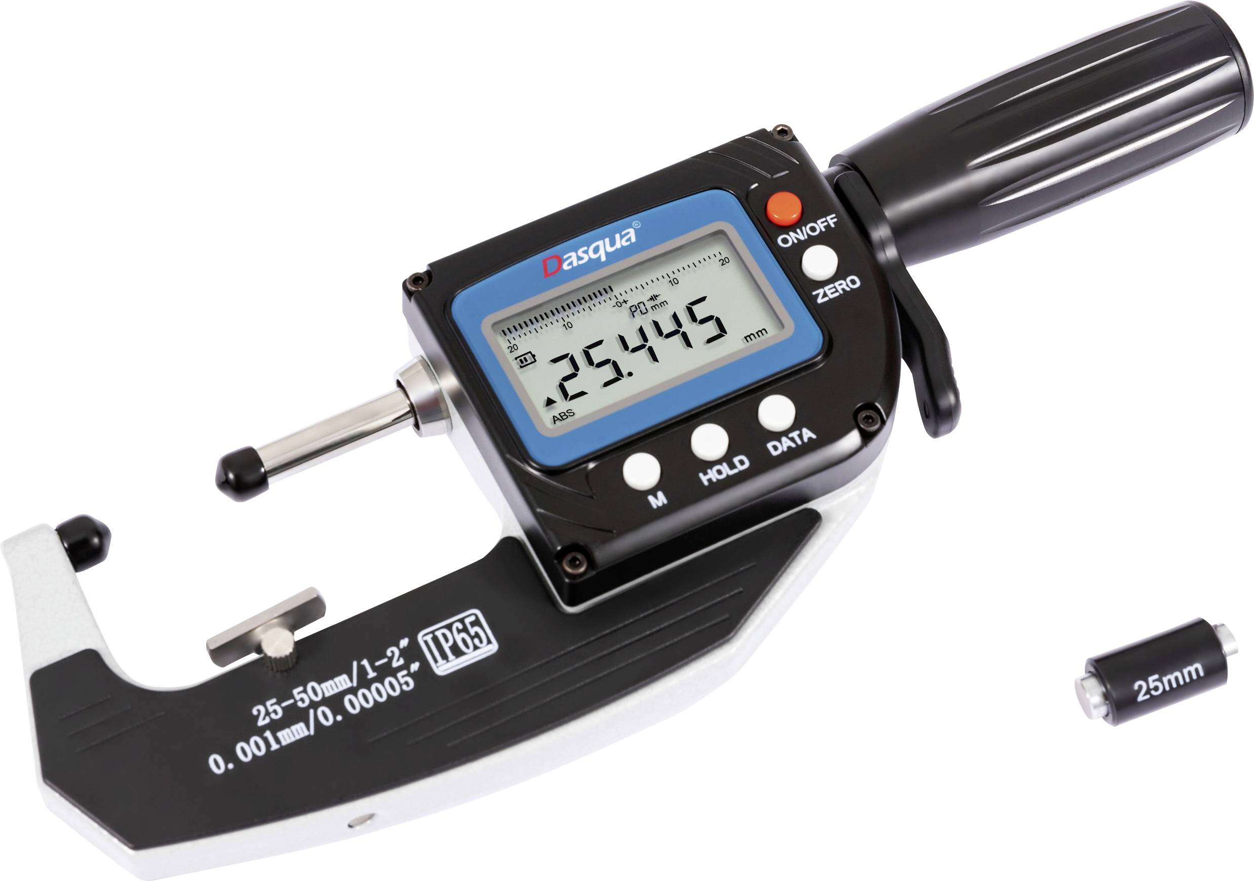 Dasqua 4105-0010 Digital thickness gauge (L x W) 180 mm x 68 mm + LCD 50 mm Reading: 0.001 mm