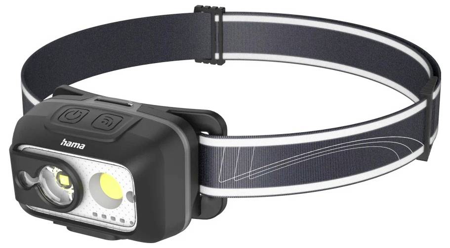 Hama LED-Stirnlampe "HL500-C", mit Akku, Kopflampe zum Joggen, Arbeiten, 4 Modi Headlamp 120 g