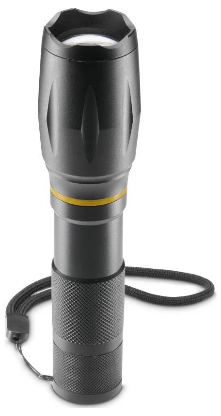 Hama LED-Taschenlampe "W200", Batterien, Zoom, COB, Aluminium, 3 Modi Torch 140 g