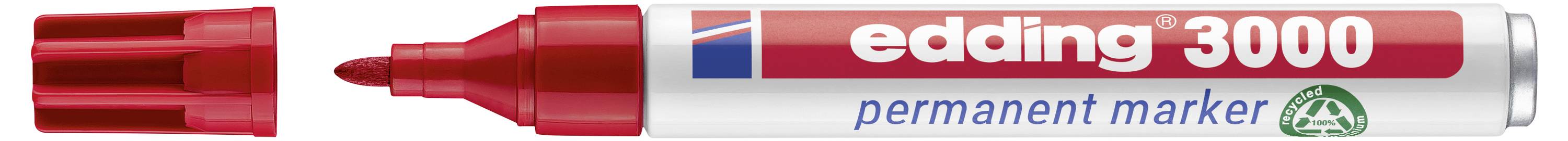 Edding 4-3000002 Permanent marker Red waterproof: Yes