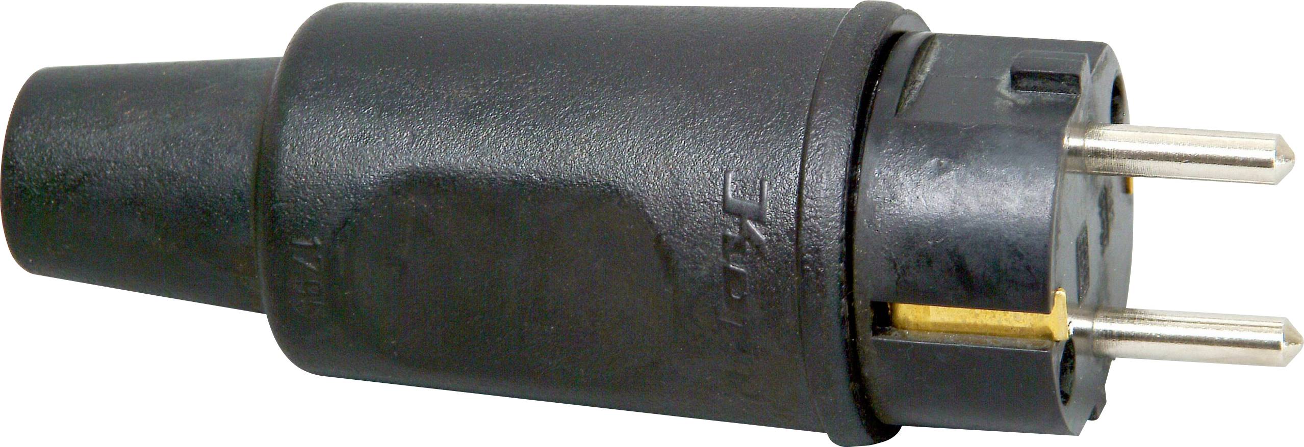 Kopp 179516009 Safety plug PA, Rubber 230 V Black IP44