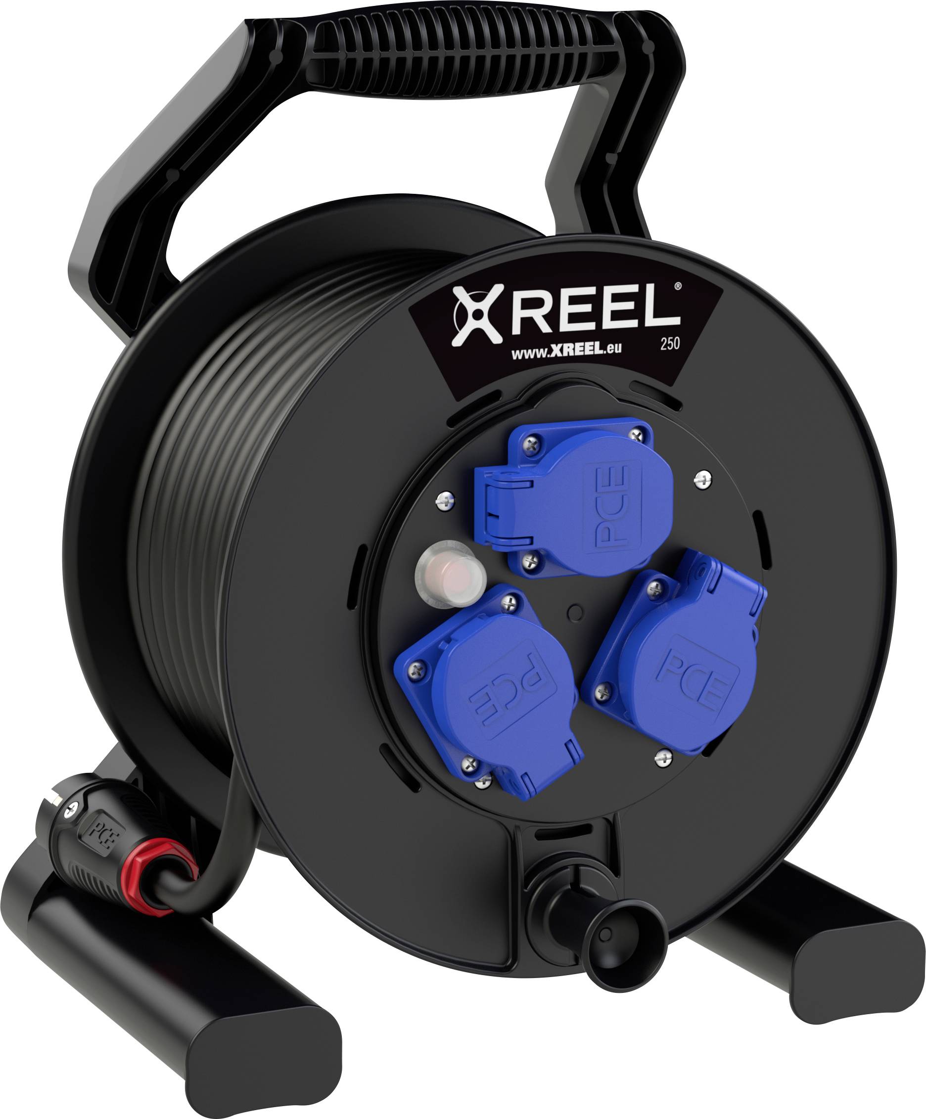 PC Electric 9250012-p Cable reel 25 m Black PG rubber plug