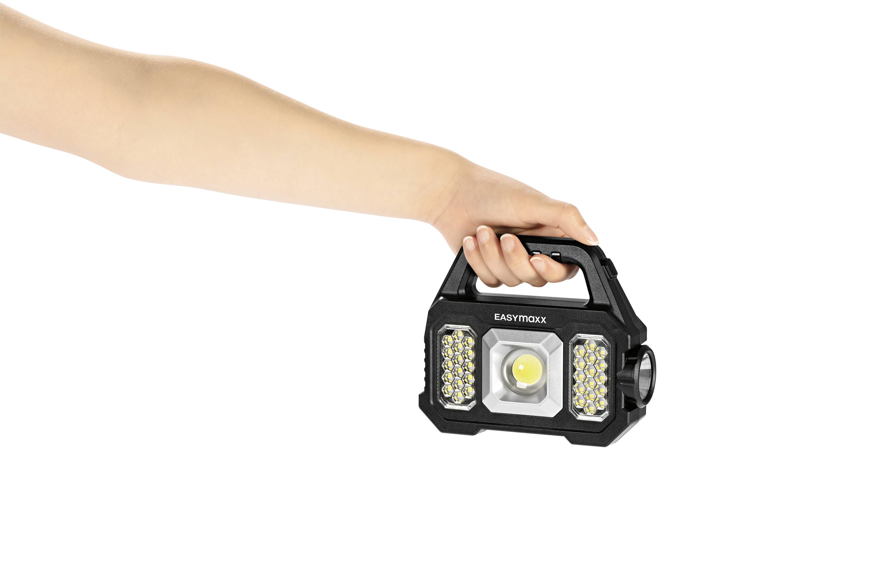 easymaxx 12899 LED (monochrome), COB LED Work light rechargeable, solar-powered
