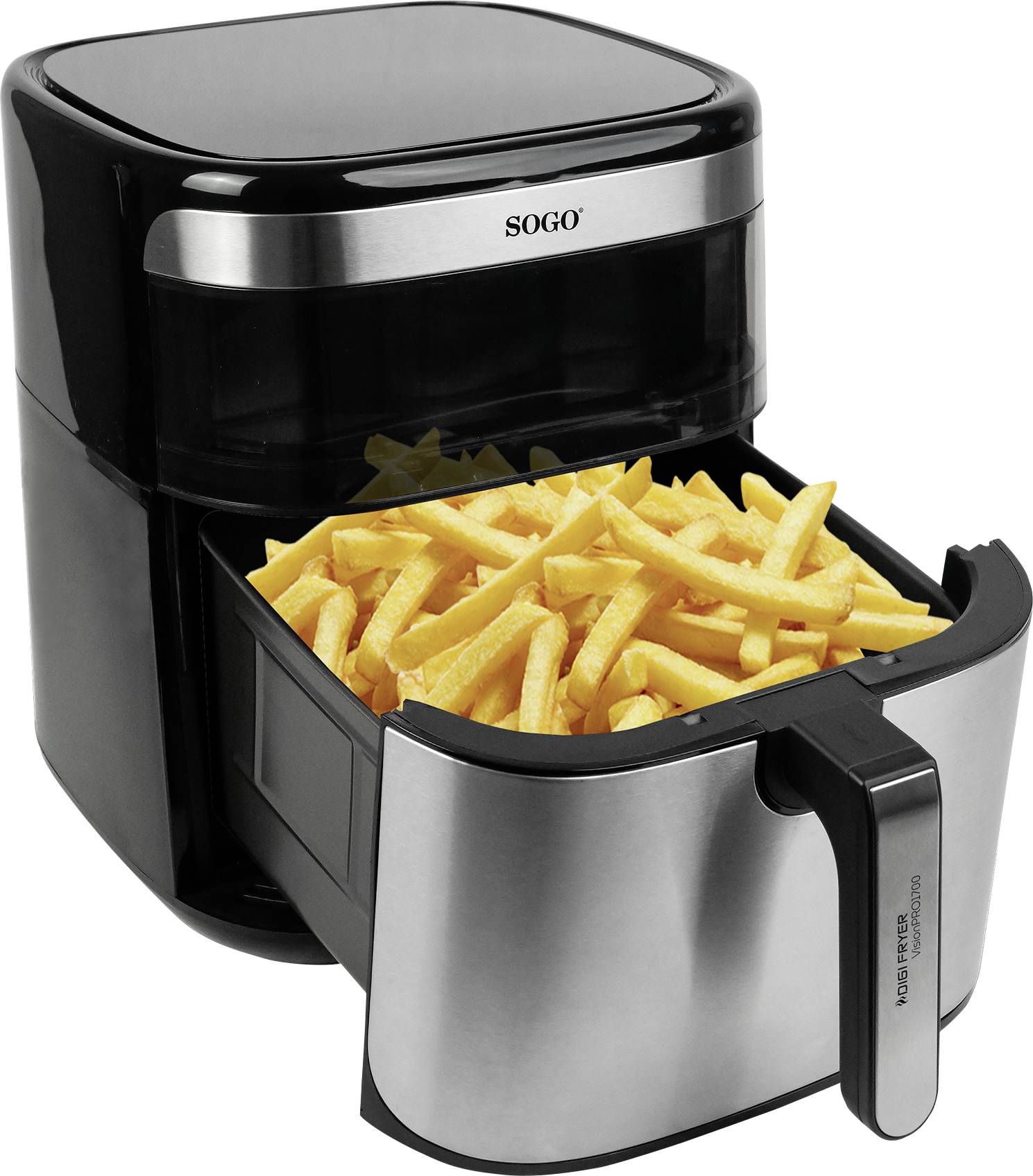 SOGO Human Technology Vision PRO1700 Air fryer 10 l 1700 W Black, Stainless steel