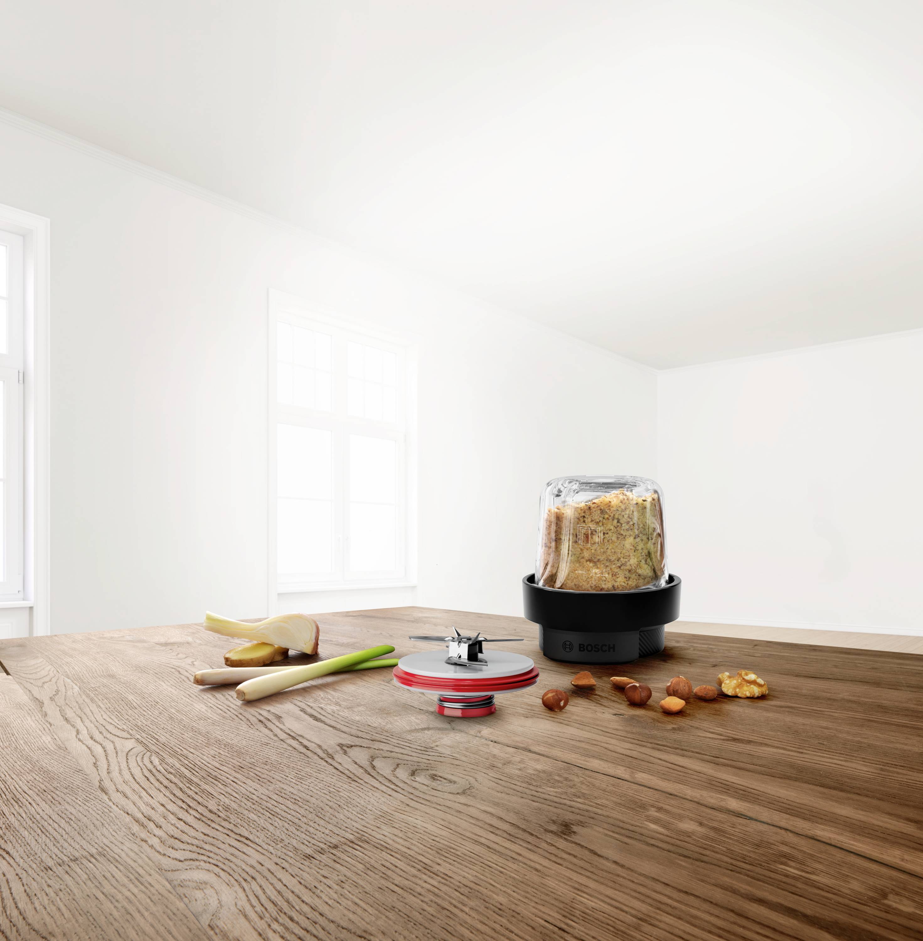 Bosch 3 in 1 Mühle Zerkleinerer für Bosch Küchenmaschine Serie 6 und 8 Food chopper Black