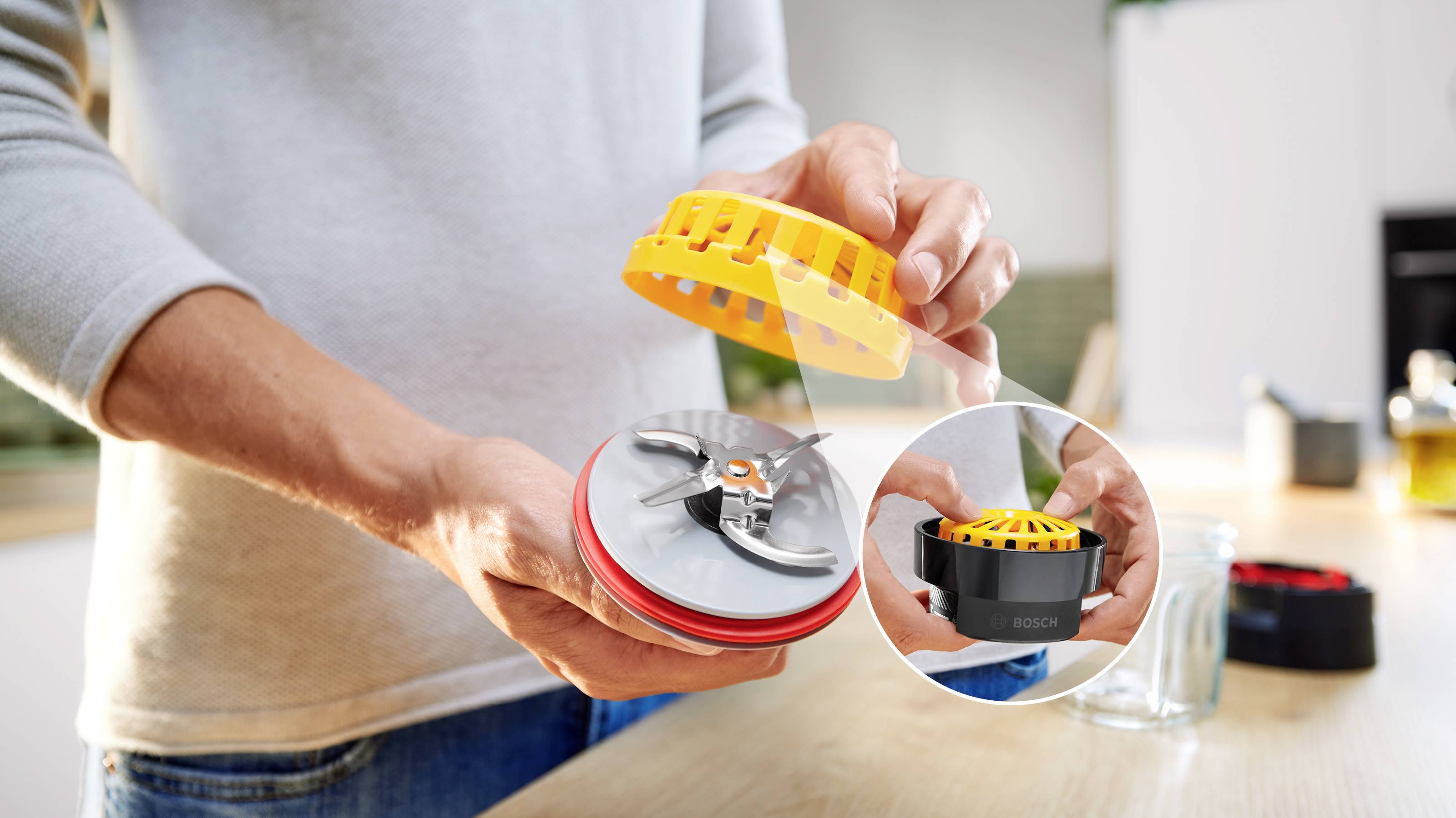 Bosch 3 in 1 Mühle Zerkleinerer für Bosch Küchenmaschine Serie 6 und 8 Food chopper Black