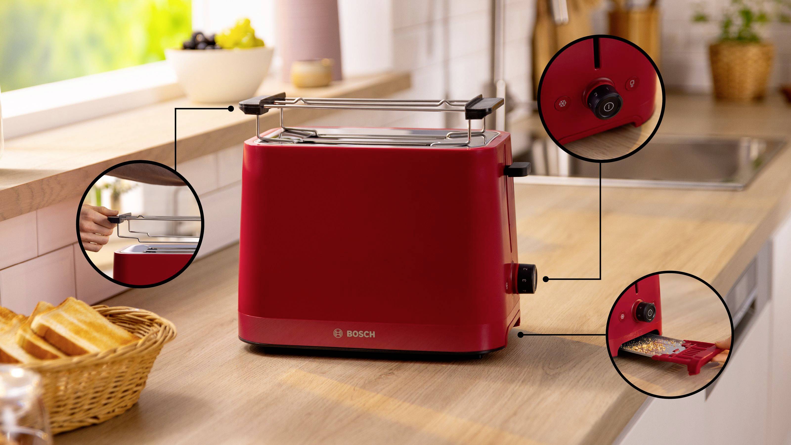 Bosch Kompakt Toaster MyMoment, rot Toaster Red