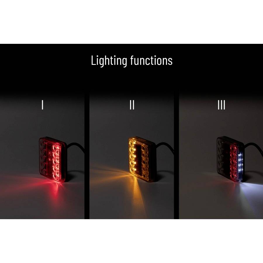 SecoRüt Trailer tail light Open cable ends rear 12 V DC Transparent