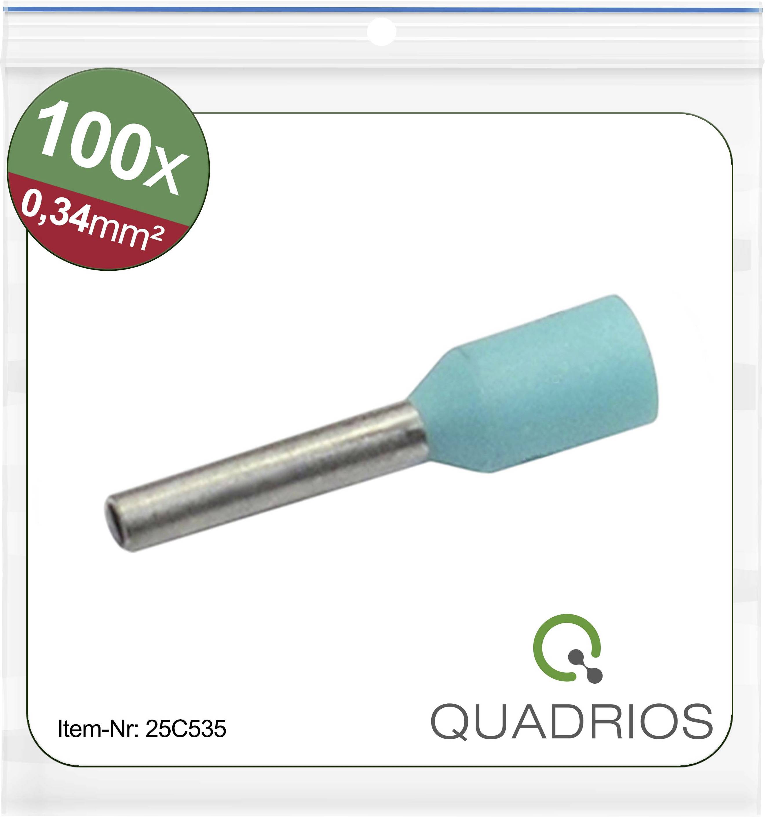 Quadrios 25C535 Ferrule 0.34 mm² Partially insulated Turquoise 100 pc(s)