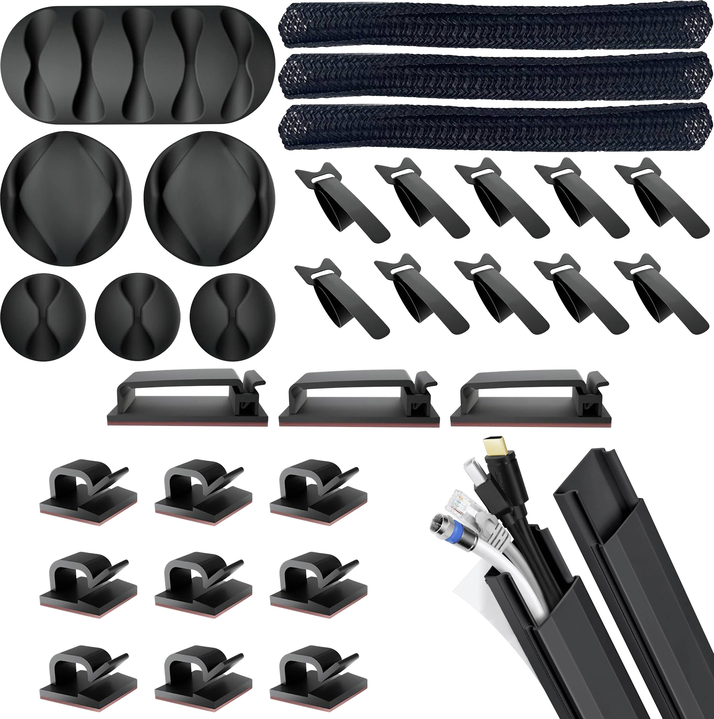 Quadrios 25CA578 Assorted cable mounts 25CA578 Black 34 Parts