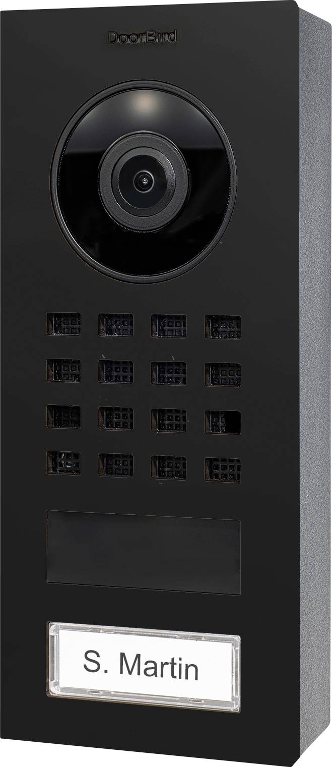 DoorBird D1101V AP Door intercom Bluetooth®, Wi-Fi, LAN Outdoor panel Graphite black (semi-gloss)